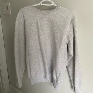 Grey/white russel athletic crew neck (M)